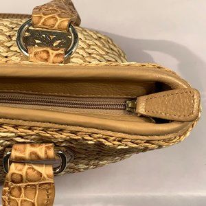 BRIGHTON EVA STRAW/LEATHER TOTE